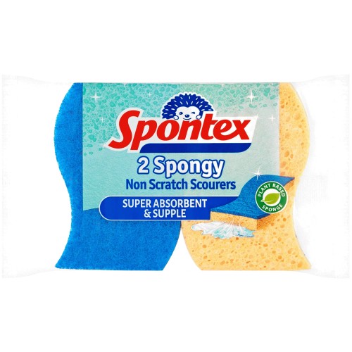 Spontex 4 Washups Non Scratch Cleaning Sponge Scourer (4) Compare