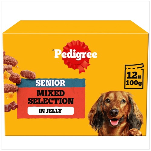 Pedigree Senior Wet Dog Food Pouches Mixed in Jelly Vital Protection