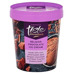 Sainsbury's Belgian Chocolate Ice Cream Taste the Difference (480ml