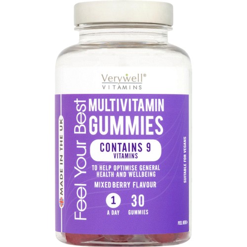 Verywell Vitamins Multivitamin Gummies Mixed Berry Flavour 1 A Day 30