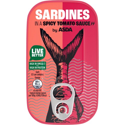 ASDA Sardines in a Spicy Tomato Sauce (120g) Compare Prices & Where