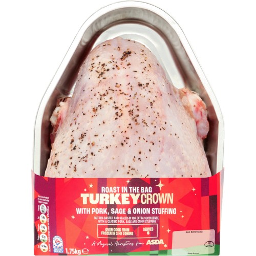 ASDA Turkey Crown with Pork Sage & Onion Stuffing (1.75kg) Compare