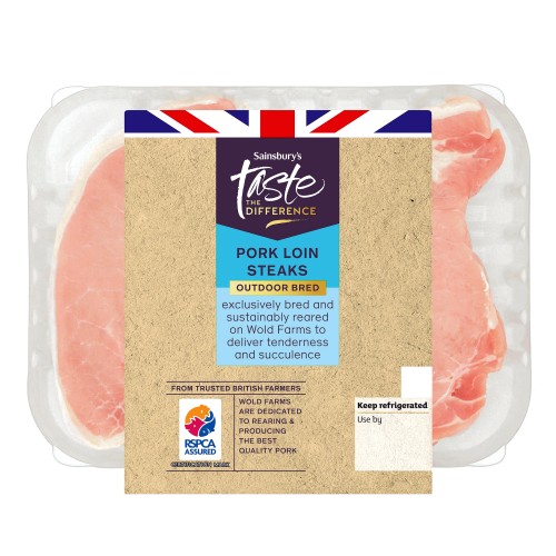 Sainsbury's British Fresh Outdoor Bred Pork Loin Steaks Taste the