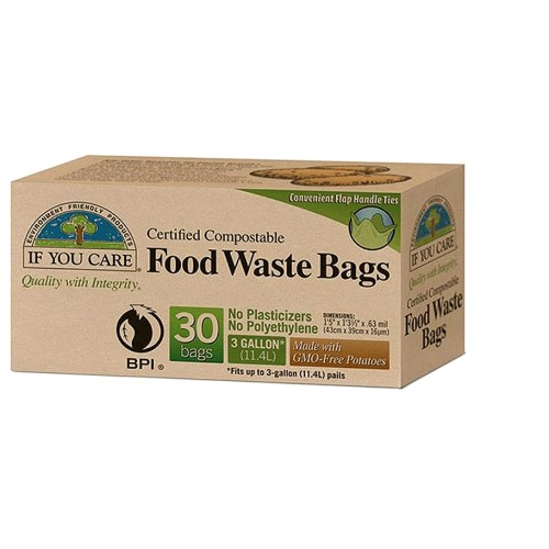 If You Care FSC Certified 3 Gallon Compostable Food Waste Bags (30