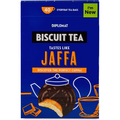 Diplomat Jaffa Cake Flavour Tea Bags (40 x 80g) Compare Prices