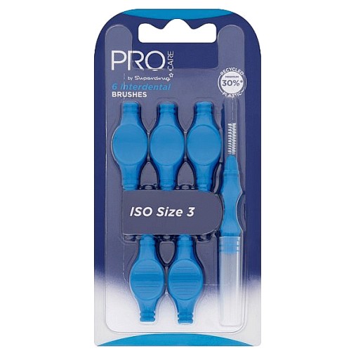 Superdrug Pro Care Interdental Brushes Blue (6 x 0.60mm) Compare Prices & Where To Buy