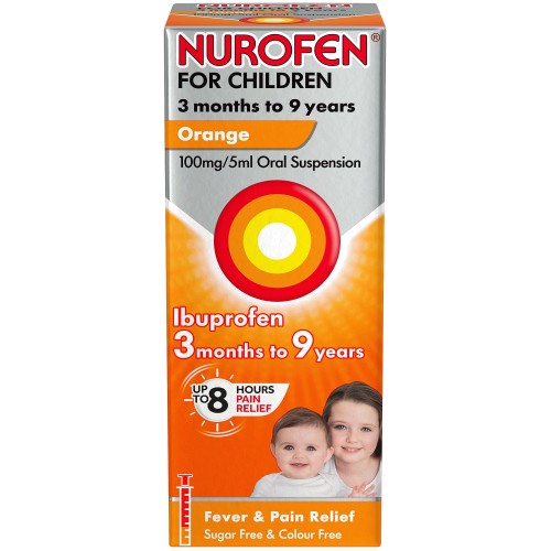 Nurofen for Children Orange Ibuprofen Suspension (100ml) Compare