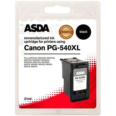 ASDA Canon PG540XL Black Ink Cartridge Compare Prices & Where To Buy