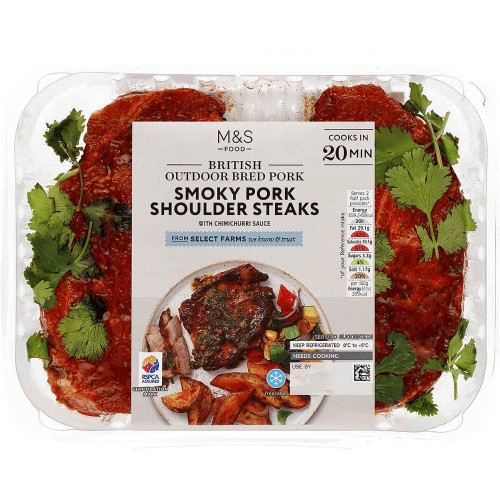 M&S Smokey Pork Shoulder Steaks (390g) Compare Prices & Where To Buy