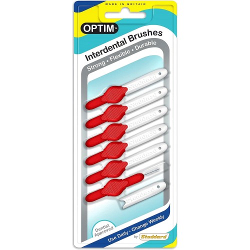 OPTIM Interdental Brushes Red (6 x 0.5mm) Compare Prices & Where To Buy Trolley.co.uk