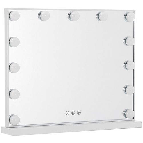 Living and Home LED Lighted White Makeup Vanity Mirror with Smart Sensor Screen Compare Prices