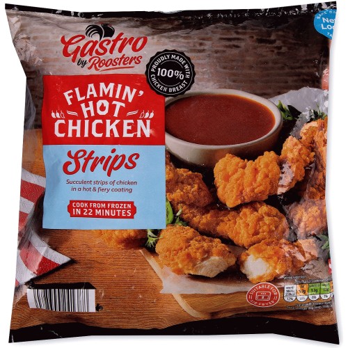 Roosters Gastro Flamin Hot Chicken Strips (600g) Compare Prices