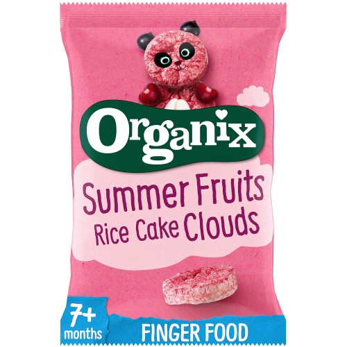 Organix Summer Fruits Rice Cake Clouds Baby Rice Cakes Snack (40g