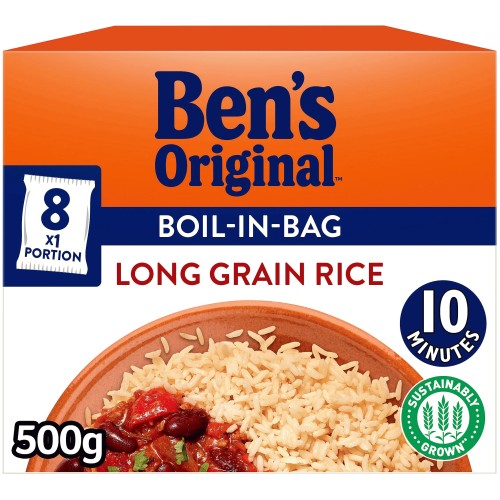 Uncle Ben's BoilinBag Long Grain Rice (8 x 500g) Compare Prices