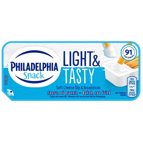 Philadelphia Snack Soft Cheese Dip & Breadsticks Compare Prices