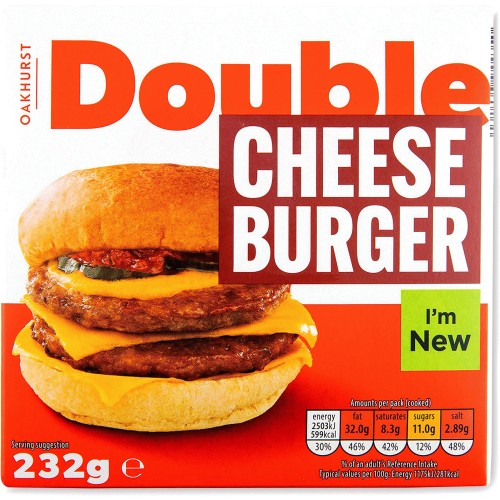 Oakhurst Double Cheese Beef Burger Compare Prices & Where To Buy