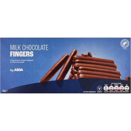 ASDA Milk Chocolate Fingers (125g) Compare Prices & Where To Buy Trolley.co.uk