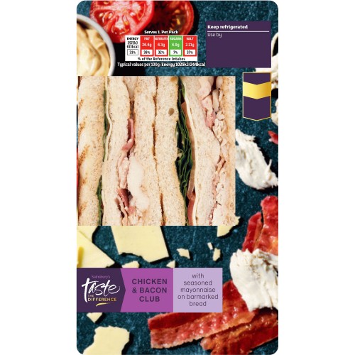 Sainsbury's Chicken & Bacon Club Sandwich Taste the Difference