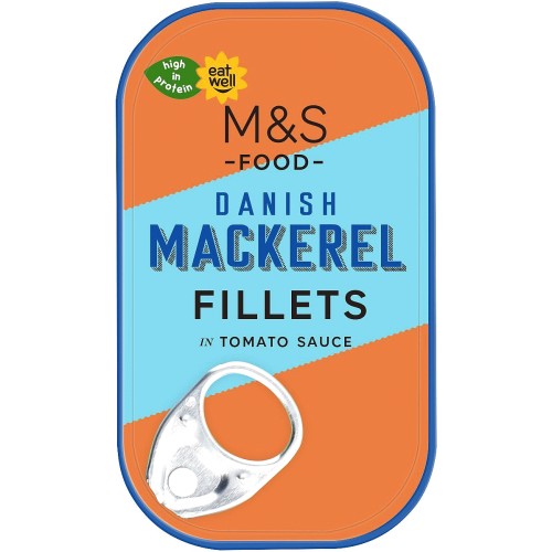 M&S Danish Mackerel Fillets in Tomato Sauce (125g) Compare Prices