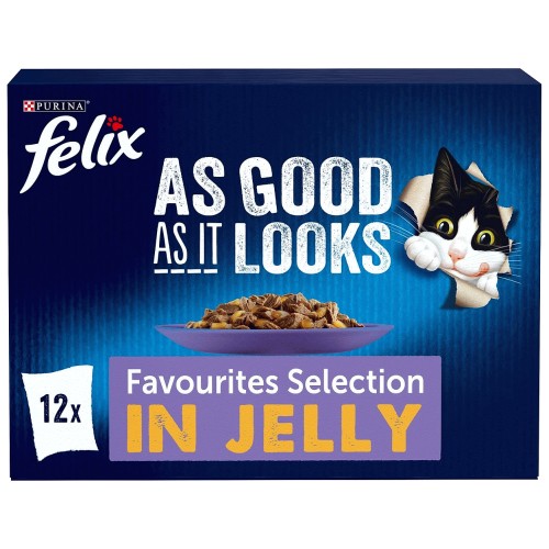 Felix As Good As It Looks Favourites Selection in Jelly Wet Cat Food (12 x 100g) Compare