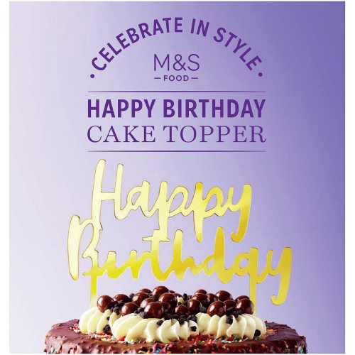 M&S Happy Birthday Cake Topper Compare Prices & Where To Buy