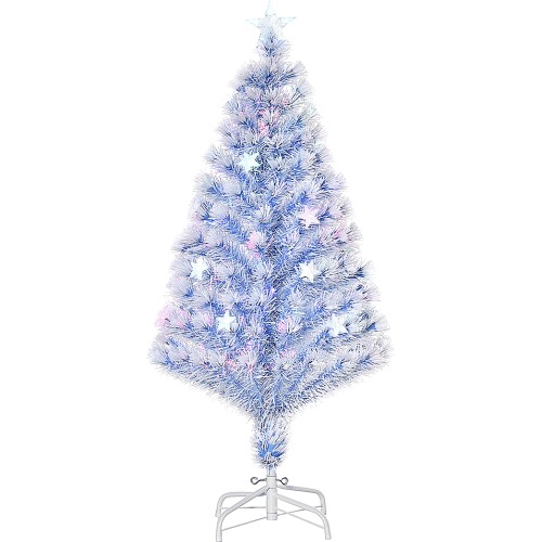 Everglow Fibre Optic LED Blue Artificial Christmas Tree 4ft Compare