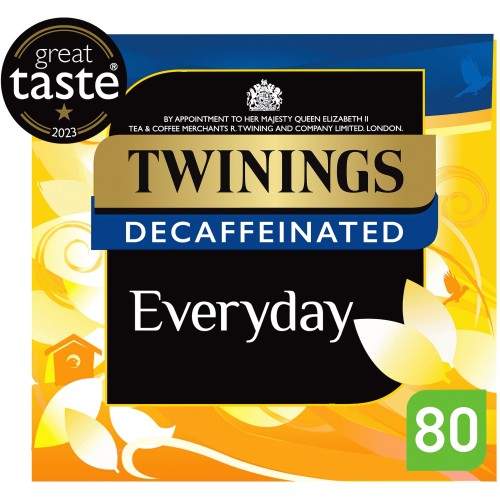 Twinings Everyday Decaffeinated Tea Bags 80 (80 x 250g) Compare