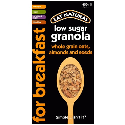 Eat Natural Low Sugar Granola Whole Grain Oats Almonds & Seeds for