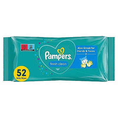 Pampers Fresh Clean Baby Scented Wet Wipes (52) Compare Prices