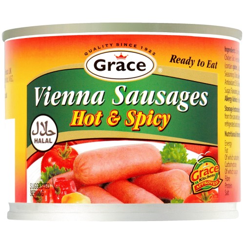 Grace Halal Hot & Spicy Vienna Sausages (200g) Compare Prices & Where