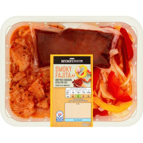 ASDA Butcher's Selection Smoky Fajita Chicken StirFry Kit (650g