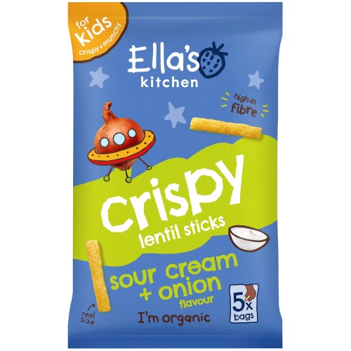 Ella's Kitchen Crispy Lentil Sticks Sour Cream + Onion Flavour 3+ Years