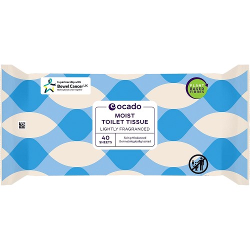 Ocado Lightly Fragranced Moist Toilet Tissue Wipes (40) Compare