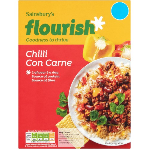 Sainsbury's Flourish Chilli Con Carne Ready Meal For 1 (400g) Compare