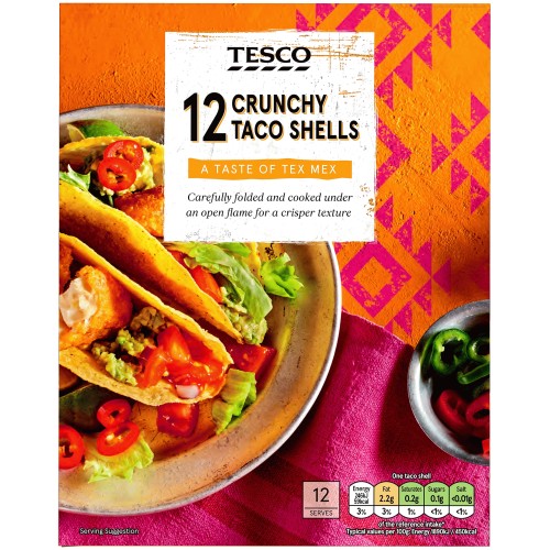 Tesco 12 Crunchy Taco Shells (150g) Compare Prices & Where To Buy Trolley.co.uk