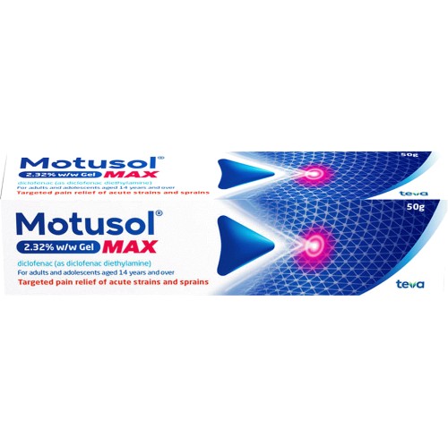Motusol Pain Relief Gel Max 2.32 (50g) Compare Prices & Where To Buy
