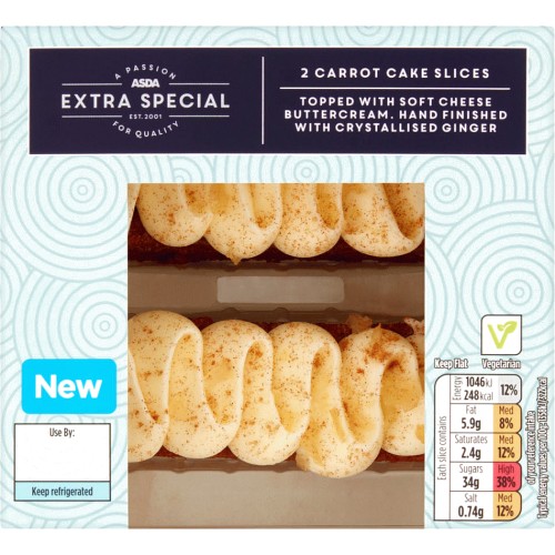 ASDA Extra Special 2 Carrot Cake Slices (2) Compare Prices & Where To
