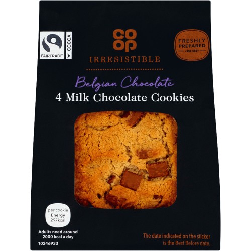 Coop Bakery Irresistible Milk Chocolate Cookies (4) Compare Prices