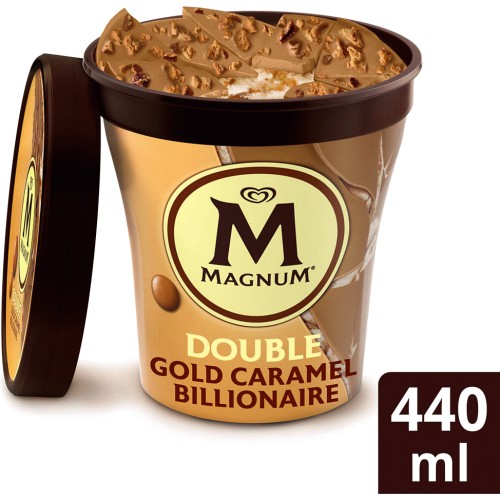 Magnum Double Gold Caramel Billionaire Ice Cream Tub (440ml) Compare