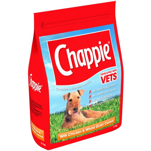 Chappie Complete Adult Dry Dog Food Chicken & Wholegrain Cereal (3kg