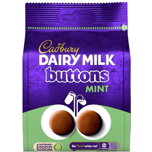 Cadbury Dairy Milk Mint Buttons Chocolate (110g) Compare Prices