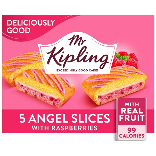 Mr Kipling Deliciously Good Angel Cake Slices with Raspberries (5