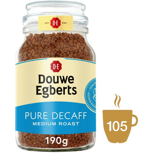 Douwe Egberts Pure Decaffeinated Instant Coffee (190g) Compare Prices