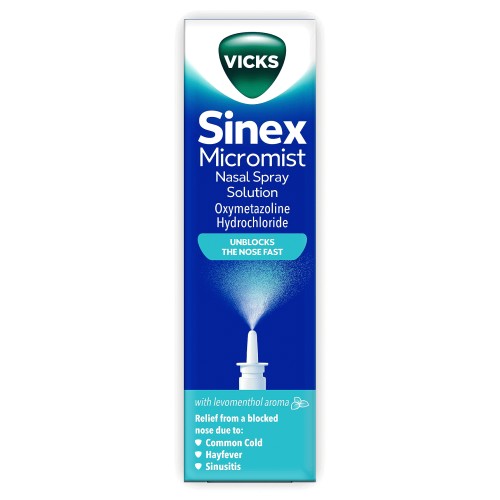 Vicks Sinex Micromist Decongestant Nasal Spray For Blocked Nose (15ml