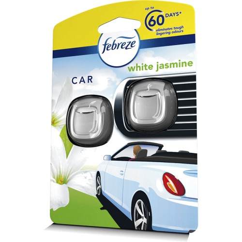 Febreze Air Freshener Car Starter Kit White Jasmine 2 Unit (2
