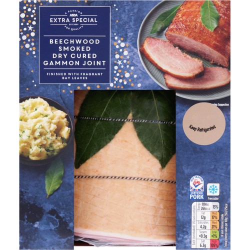 ASDA Extra Special Beechwood Smoked Dry Cured Gammon Joint (1.5kg