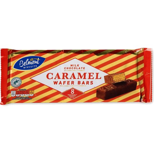 Belmont Milk Chocolate Caramel Wafer Bars (224g) Compare Prices