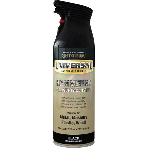 RustOleum Universal Hammered Black Metallic Spray Paint (400ml