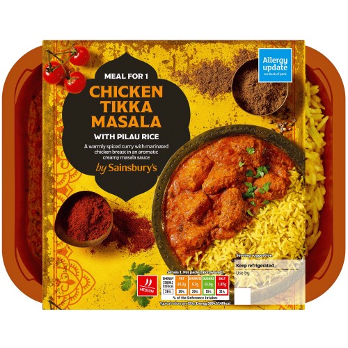 Sainsbury's Indian Chicken Tikka Masala with Pilau Rice Ready Meal for