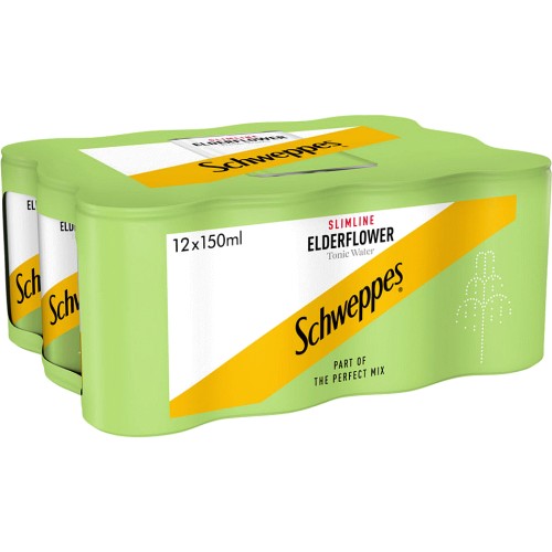 Schweppes Slimline Elderflower Tonic Water 12x150 Compare Prices